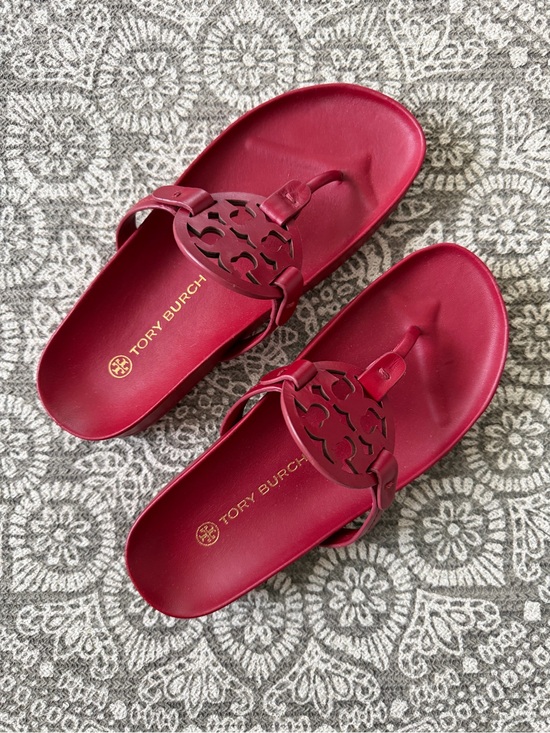 Tory Burch Shoes - NWOB Tory Burch Red Miller Cloud Sandals
